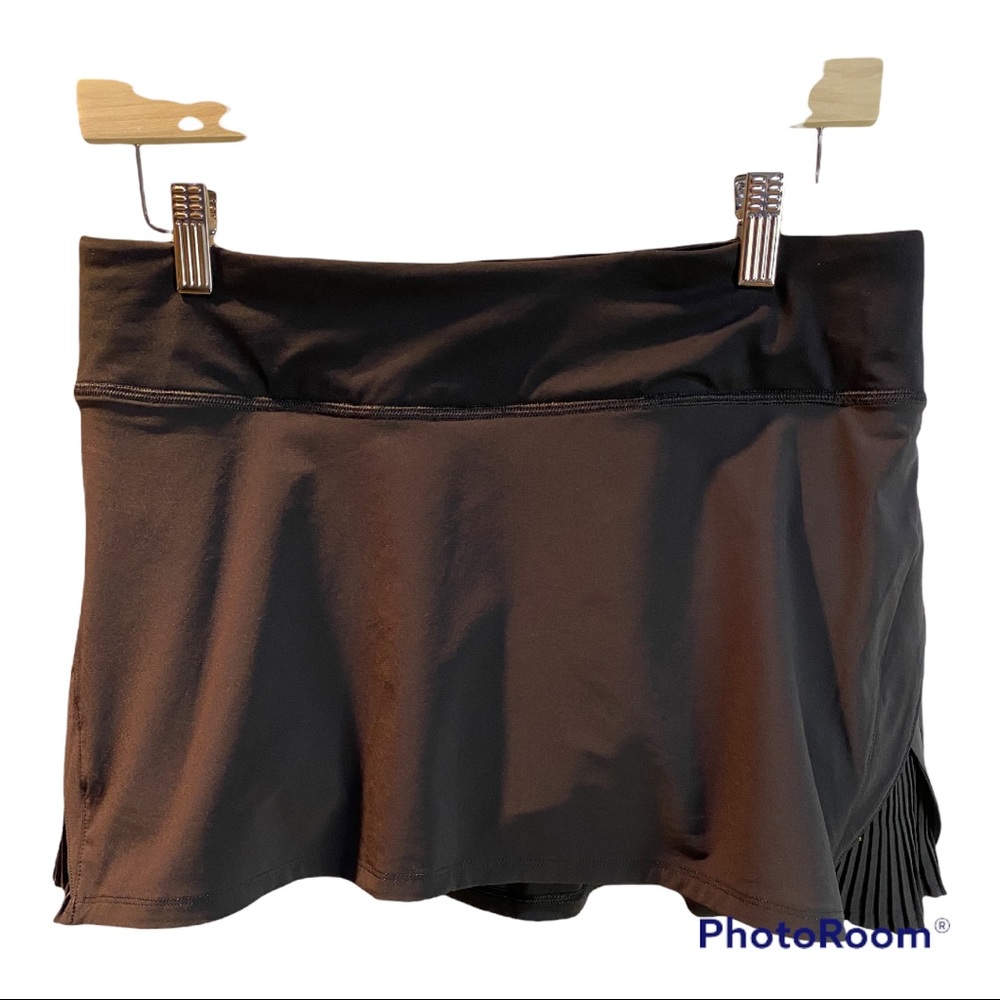 Lululemon 8 Play Off The Pleats Skirt/ Skort Black Mini Pleated Sides